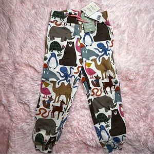 Kids H&M colorful animal print sweat pants NWT 5-6